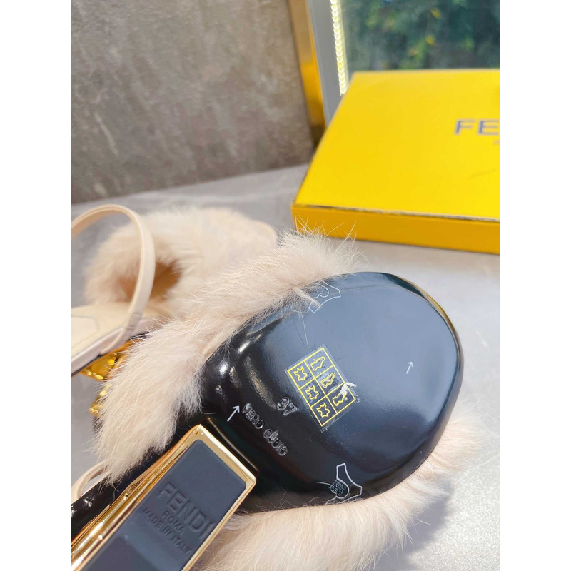 F**di beige high-heel sandals