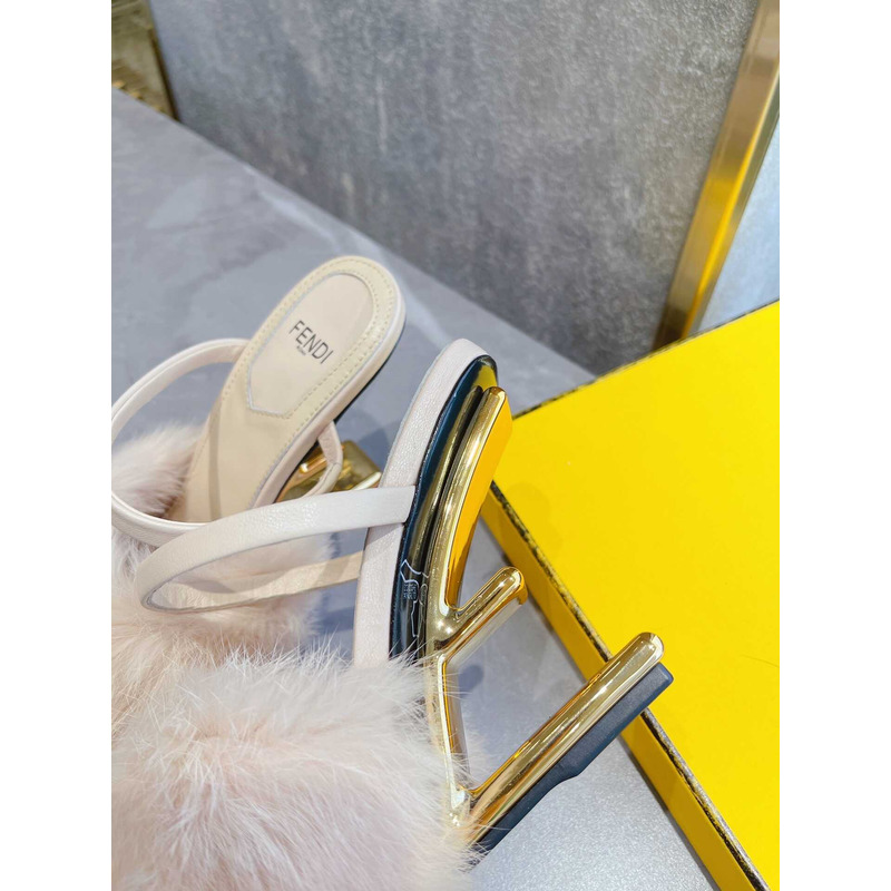 F**di beige high-heel sandals