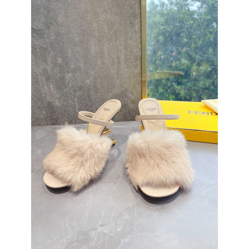 F**di beige high-heel sandals