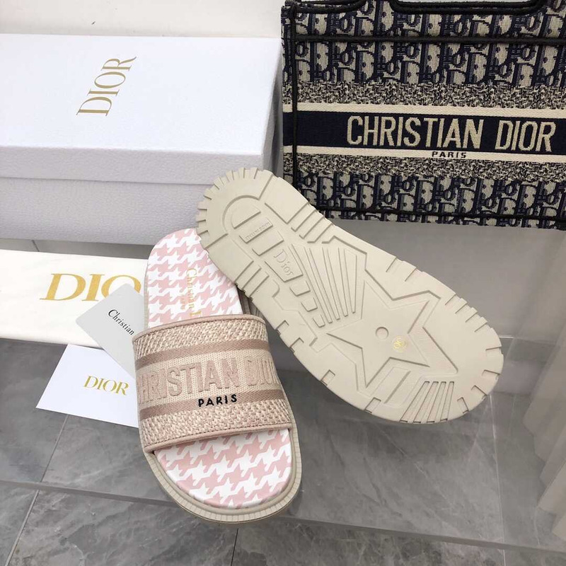 D*or leather sandals beige
