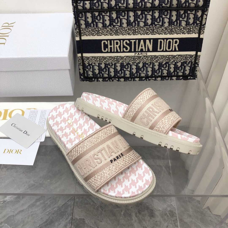 D*or leather sandals beige