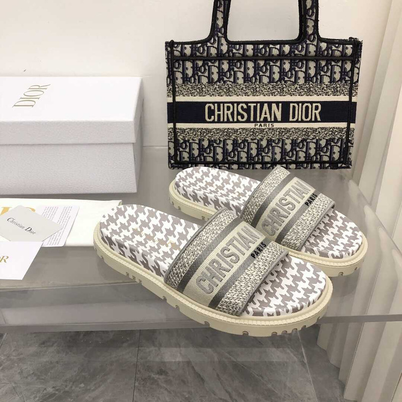 D*or leather sandals grey