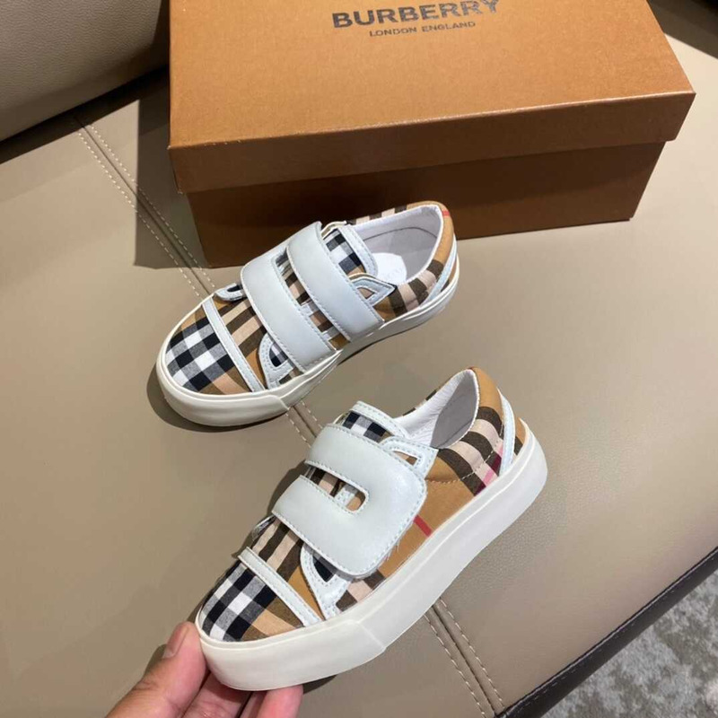 B**rry kids classic check sneakers white