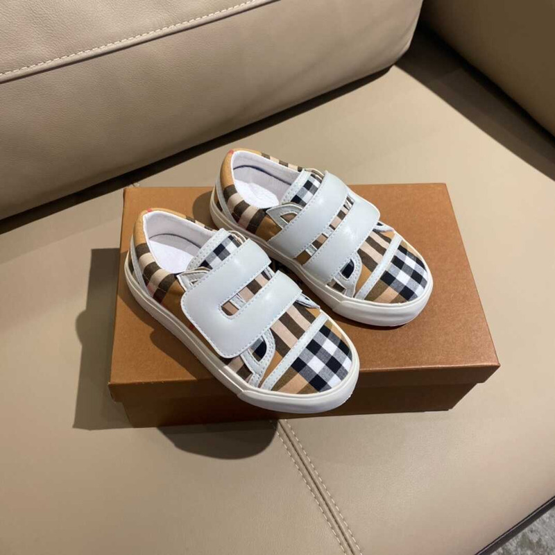 B**rry kids classic check sneakers white