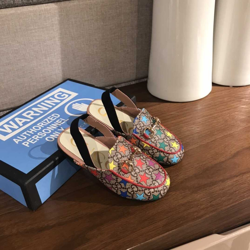 G*u*i kids princetown gg canvas slipper brown