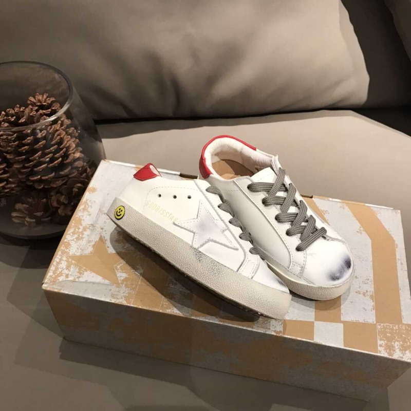ggdb kids S*per-star white red sneakers