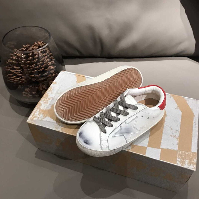 ggdb kids S*per-star white red sneakers