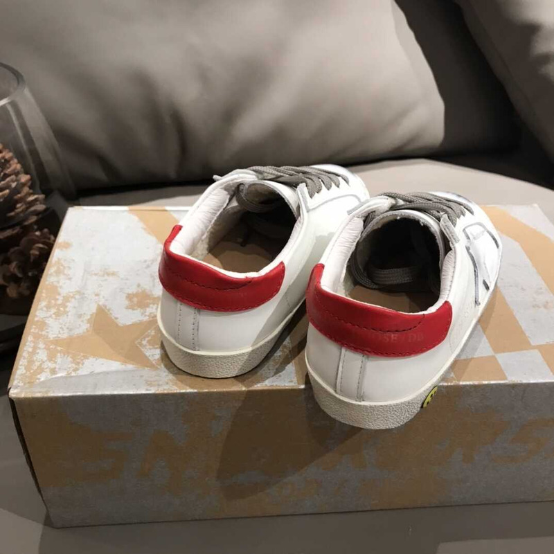 ggdb kids S*per-star white red sneakers