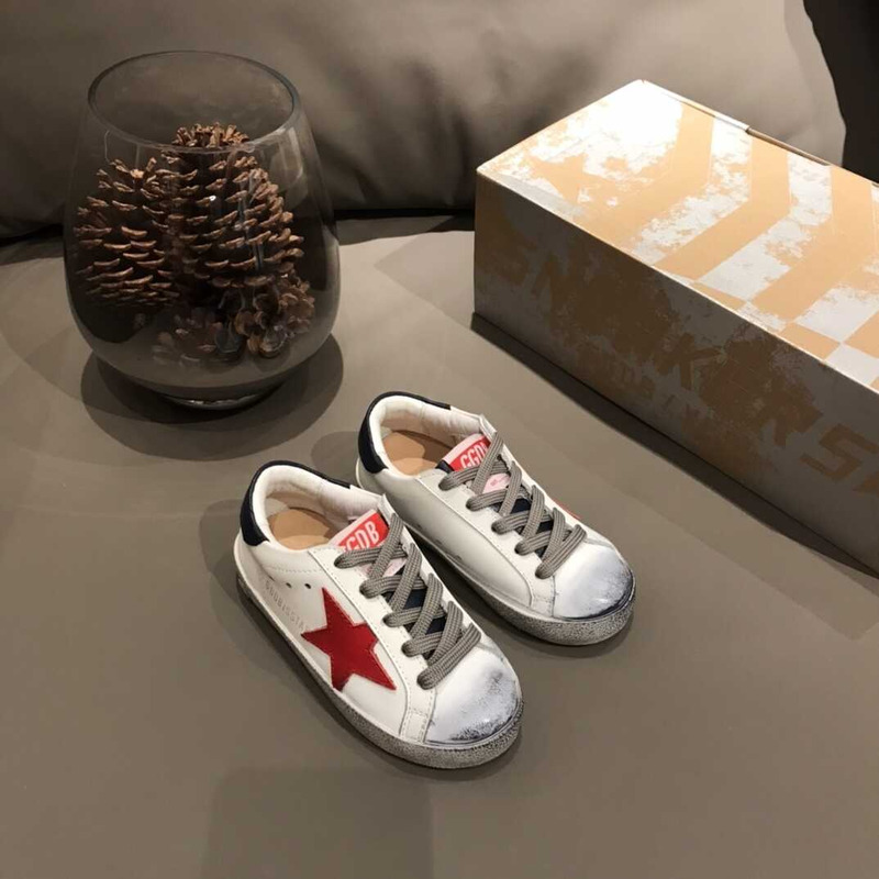 ggdb kids S*per-star white&red sneakers