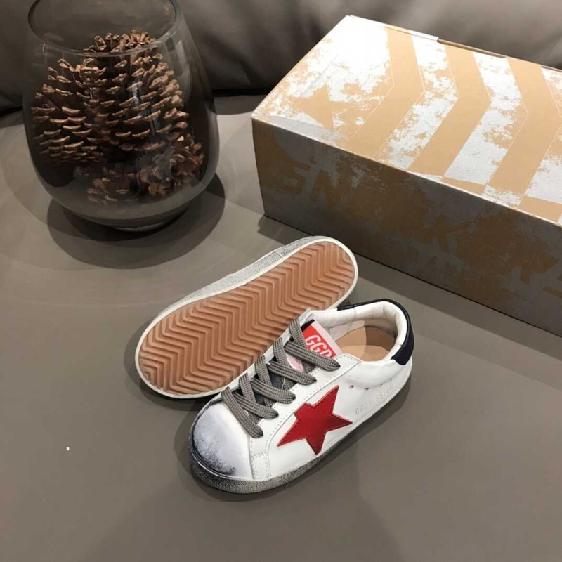 ggdb kids S*per-star white&red sneakers