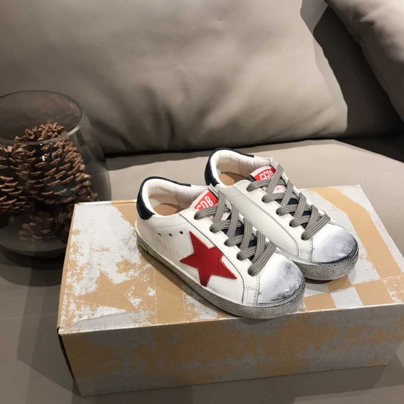 ggdb kids S*per-star white&red sneakers
