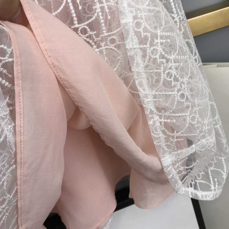 D*or kids embellished silk tulle dress in pink