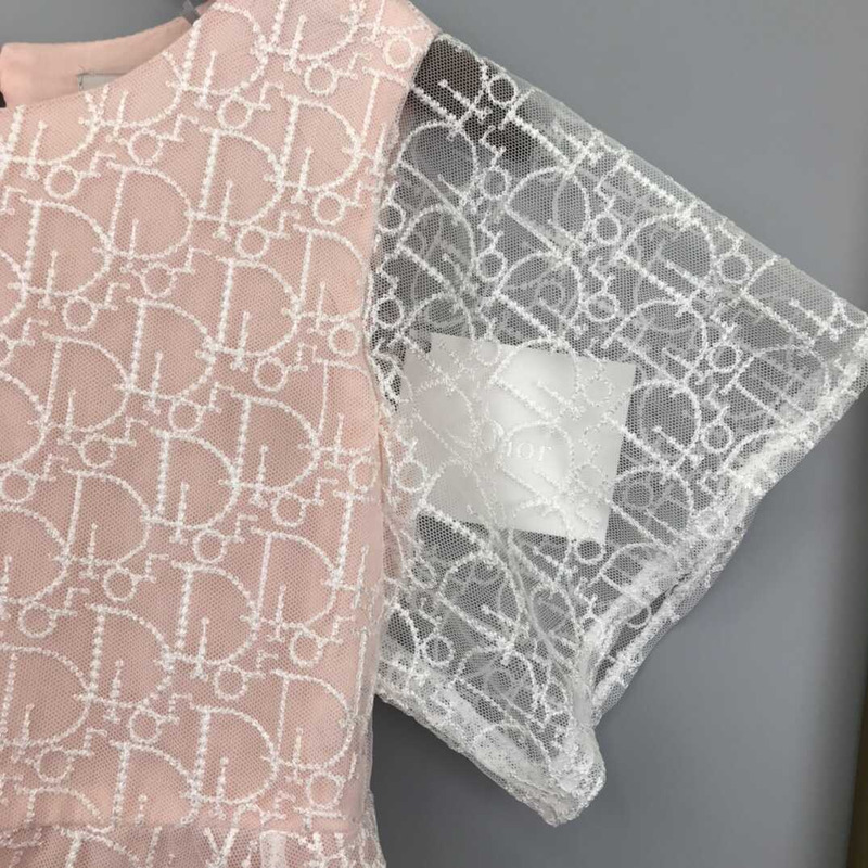 D*or kids embellished silk tulle dress in pink