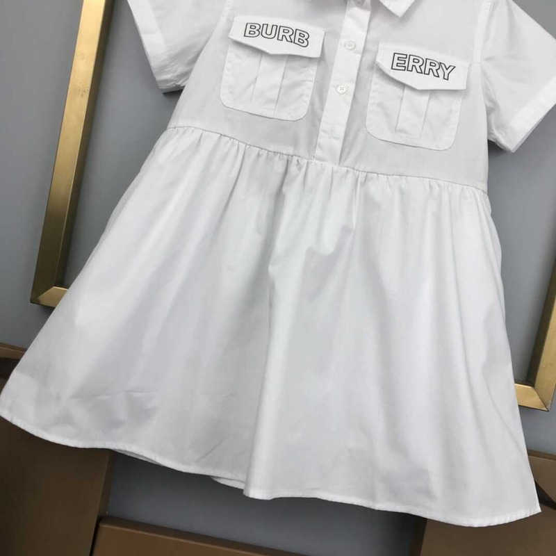 B**rry kids logo-print midi shirt dress