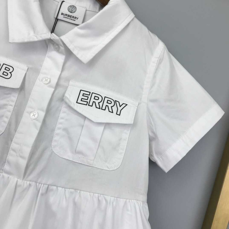 B**rry kids logo-print midi shirt dress