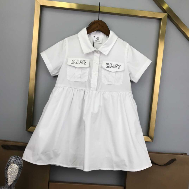 B**rry kids logo-print midi shirt dress