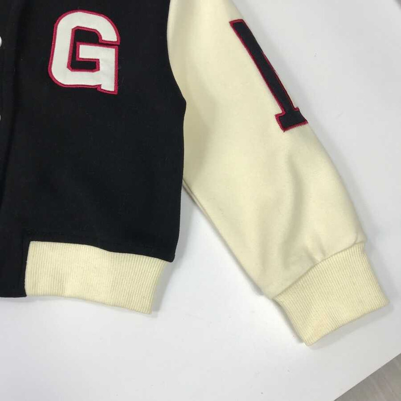 D*or kids embroidery letter jacket single breasted short skirt two piece matching set black