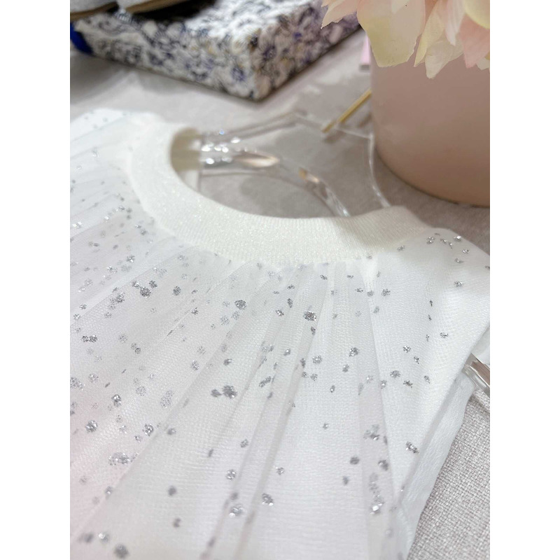 D*or kids bright pink tulle with sequins dress