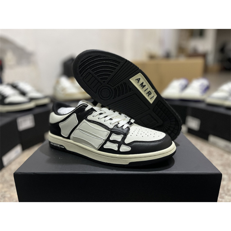 AMIRI Skel Top Low Sneakers White&Black