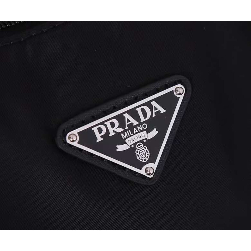 Pra*a re-nylon and saffiano leather tote