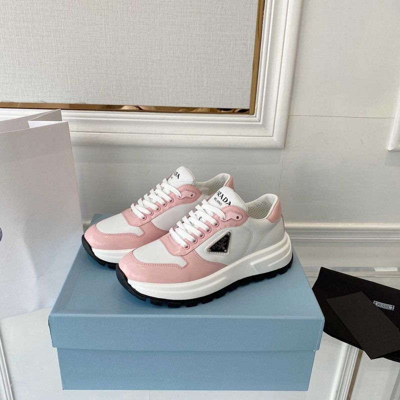 Pra*a leather sneakers pink