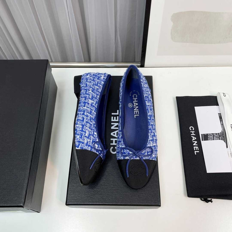 Ch*el sequined cotton guipure lace and grosgrain blue and black