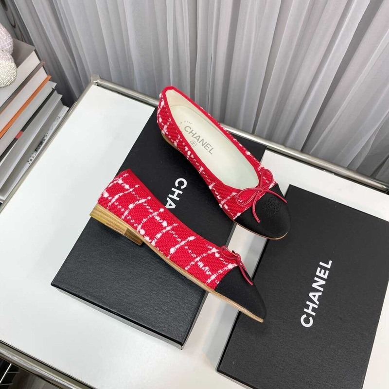 Ch*el sequined cotton guipure lace and grosgrain red and black