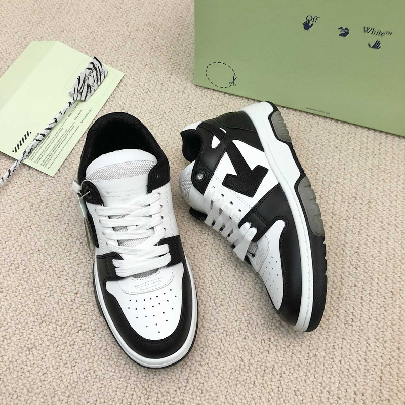 Off White Out Of Office OOO Low Tops White Black