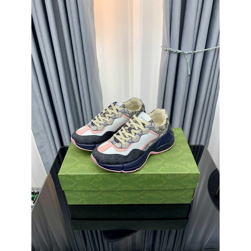 g*u*i multicolor pink gg S*p*e rhyton sneakers