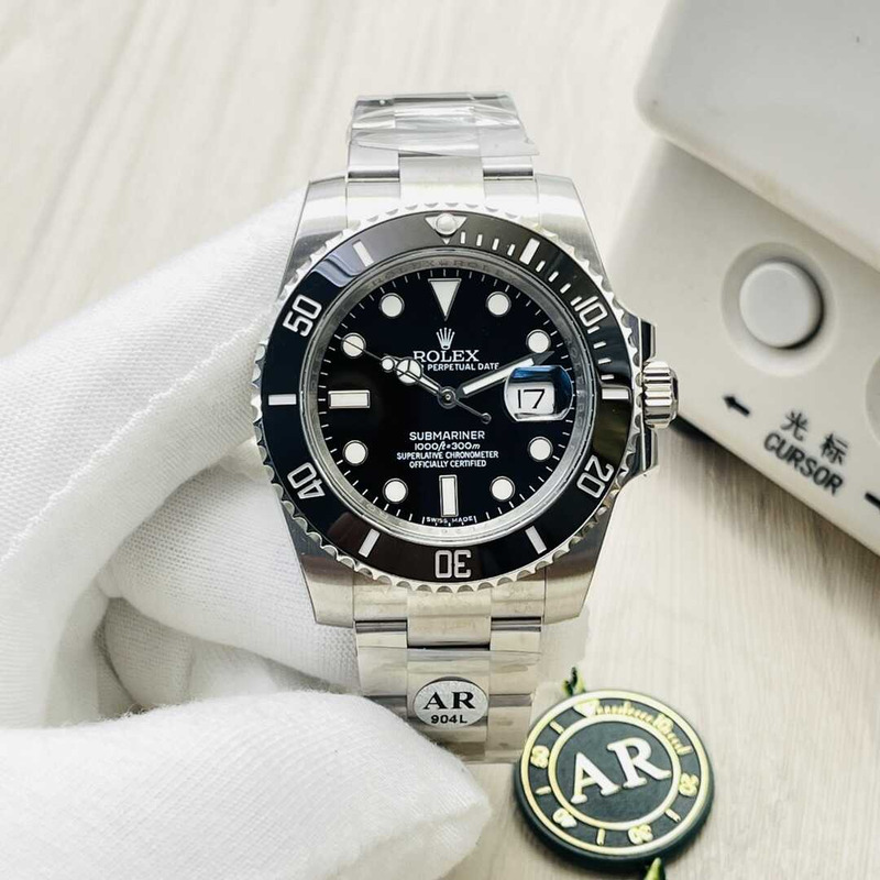 rolex submariner date stainless steel black S*per clone 3135 movement