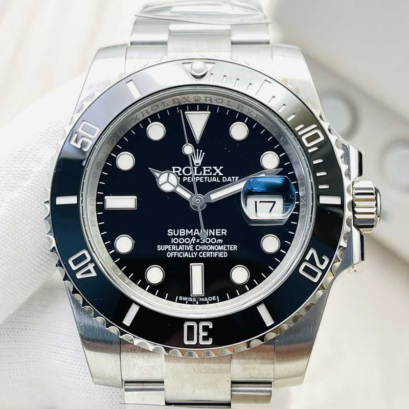 rolex submariner date stainless steel black S*per clone 3135 movement