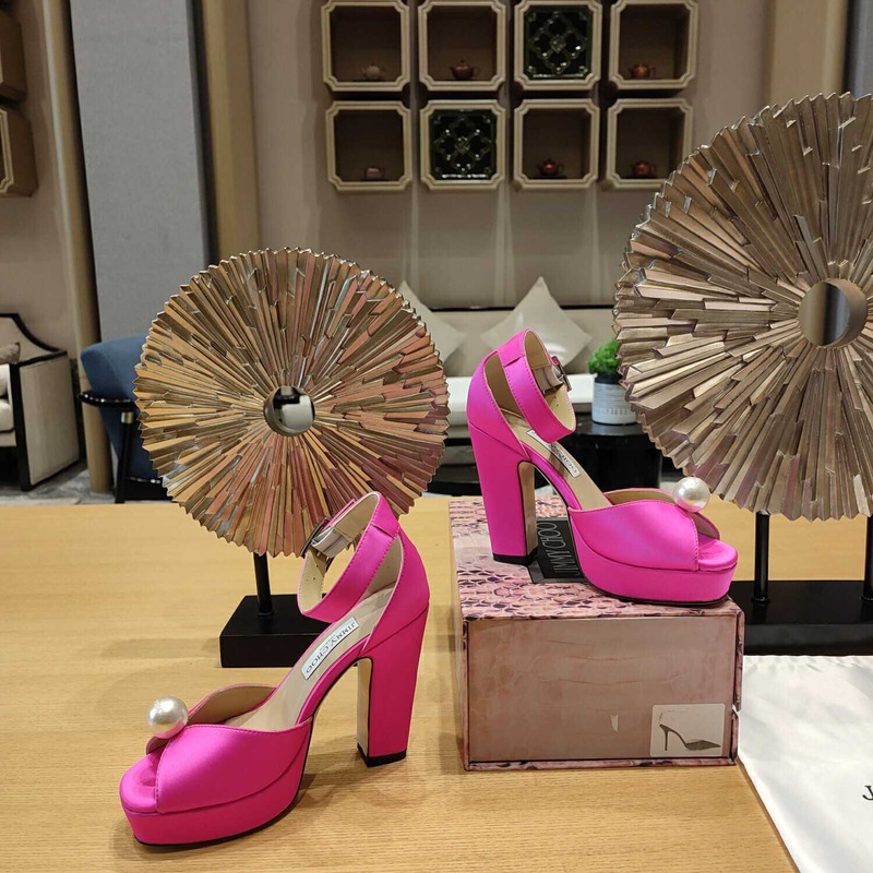 Jimmy Choo Socorie 120mm Block Heel Sandals Rose Pink