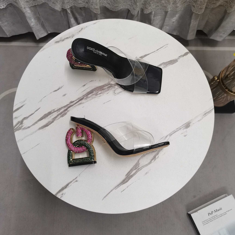 Dolce & Gabbana Dolce & Gabbana Strap Heeled Sandals Black