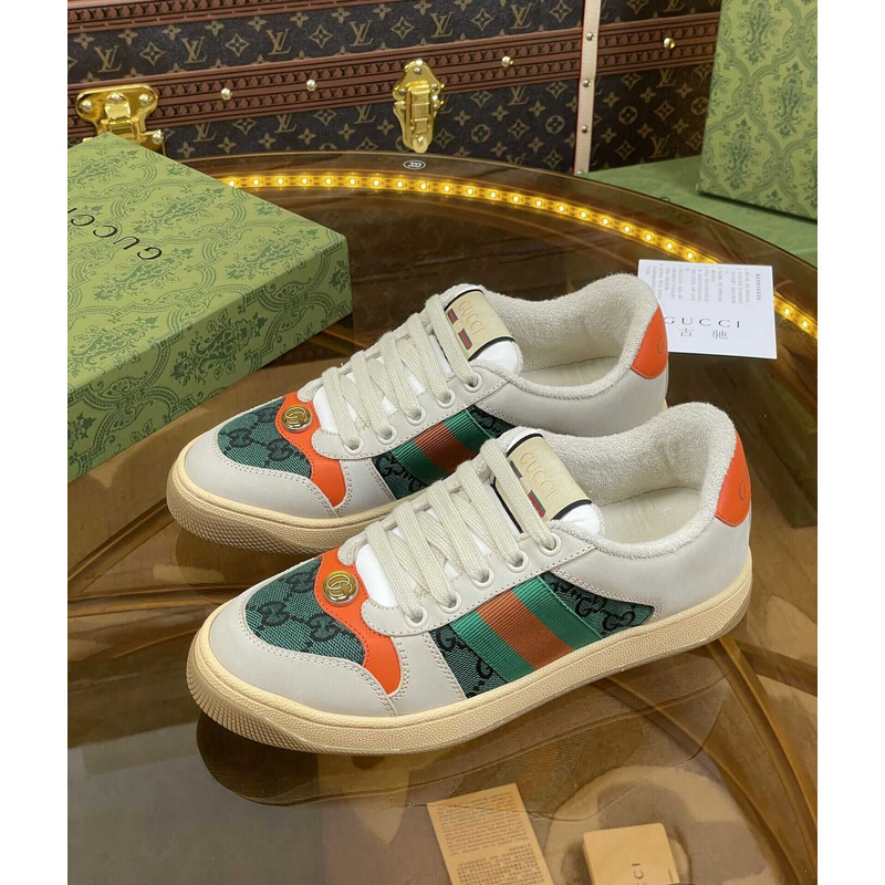 G*u*i screener sneaker beige green