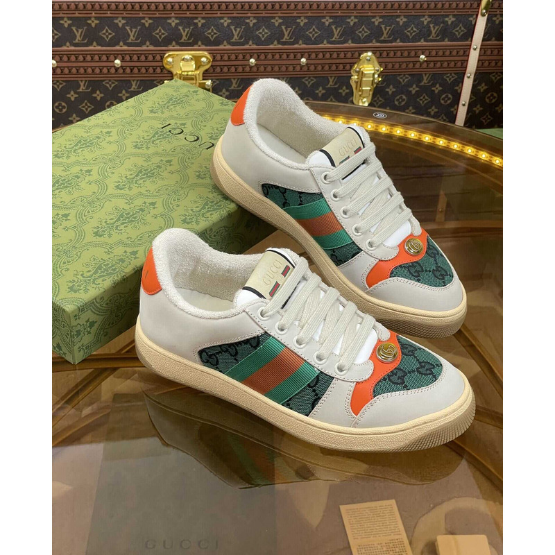 G*u*i screener sneaker beige green