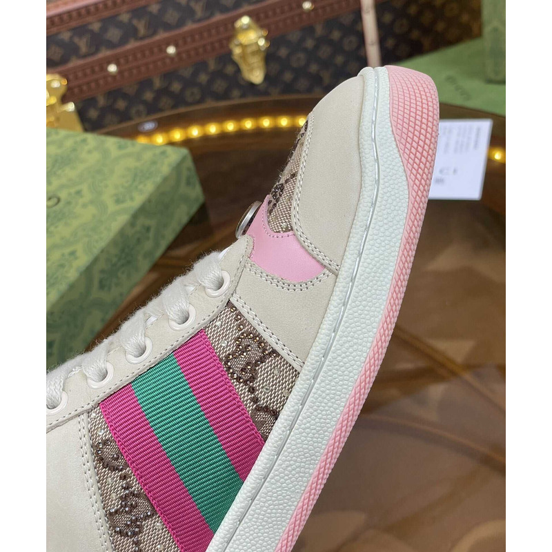 G*u*i G*u*i screener lace-up sneakers pink