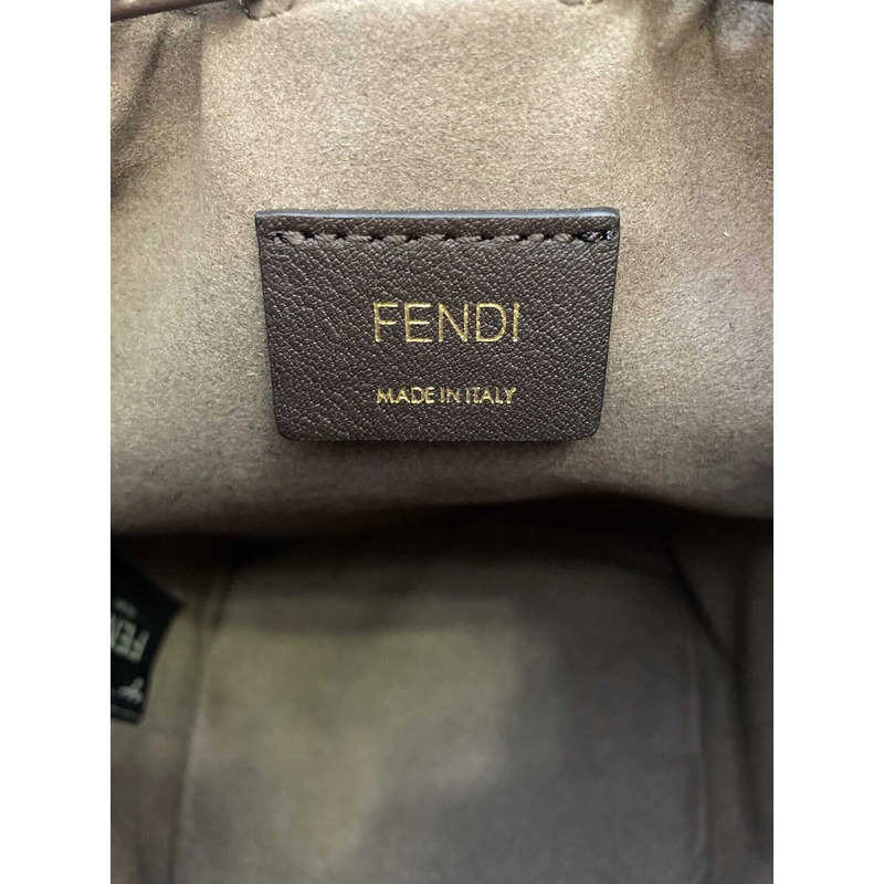 F**di mon tresor ff printleather mini bag brown