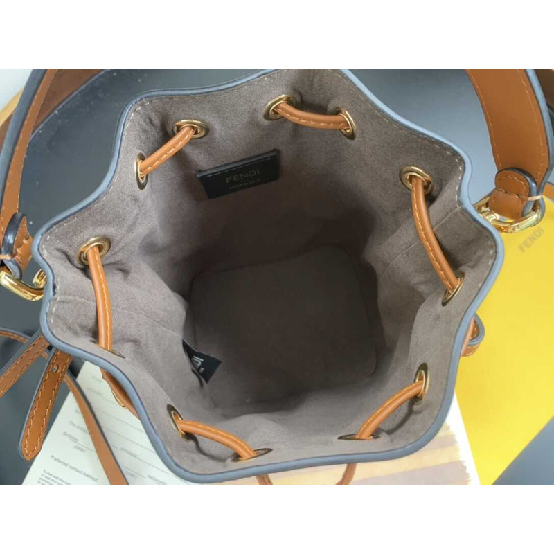 F**di mon tresor leather mini bag brown