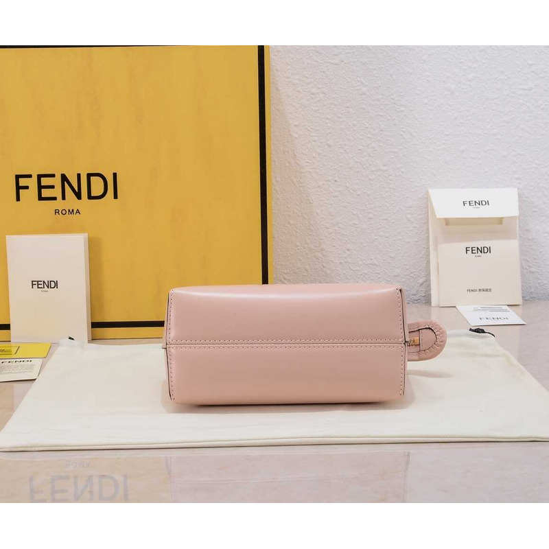 F**di by the way mini leather small boston bag light pink