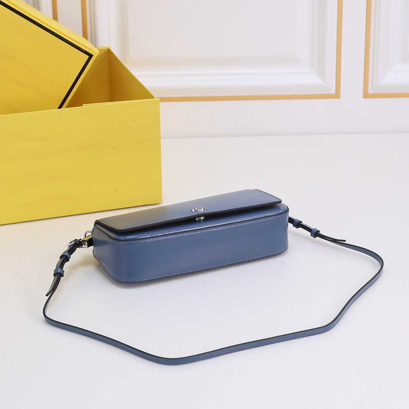 F**di first sight leather mini bag blue