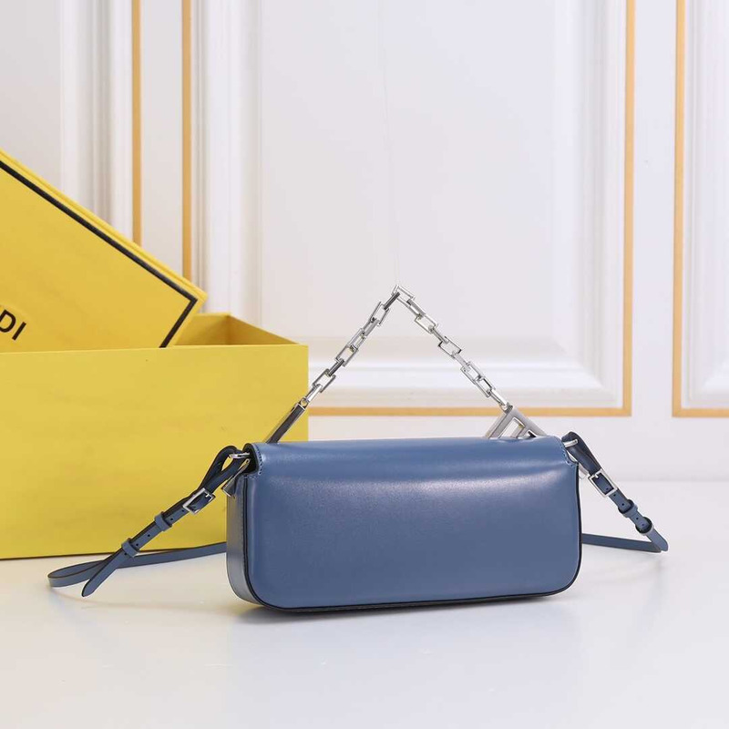 F**di first sight leather mini bag blue