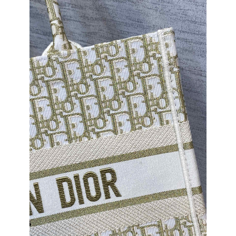D*or medium D*or book tote apricot D*or oblique embroidery