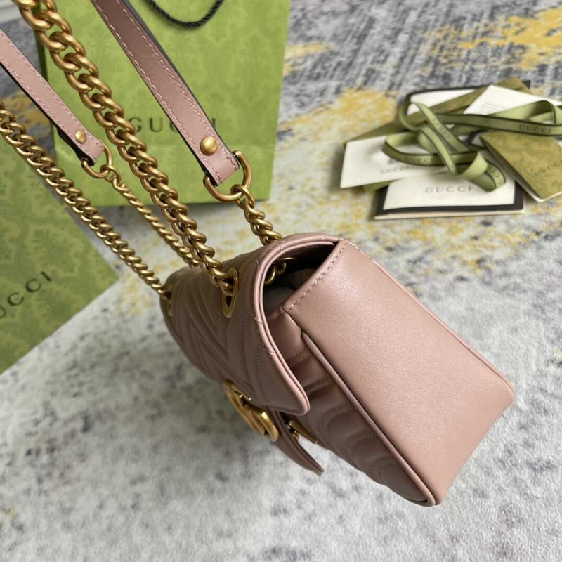 GG Marmont Small Shoulder Bag Nude Pink