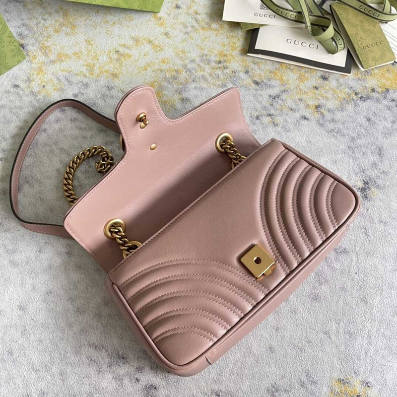 GG Marmont Small Shoulder Bag Nude Pink