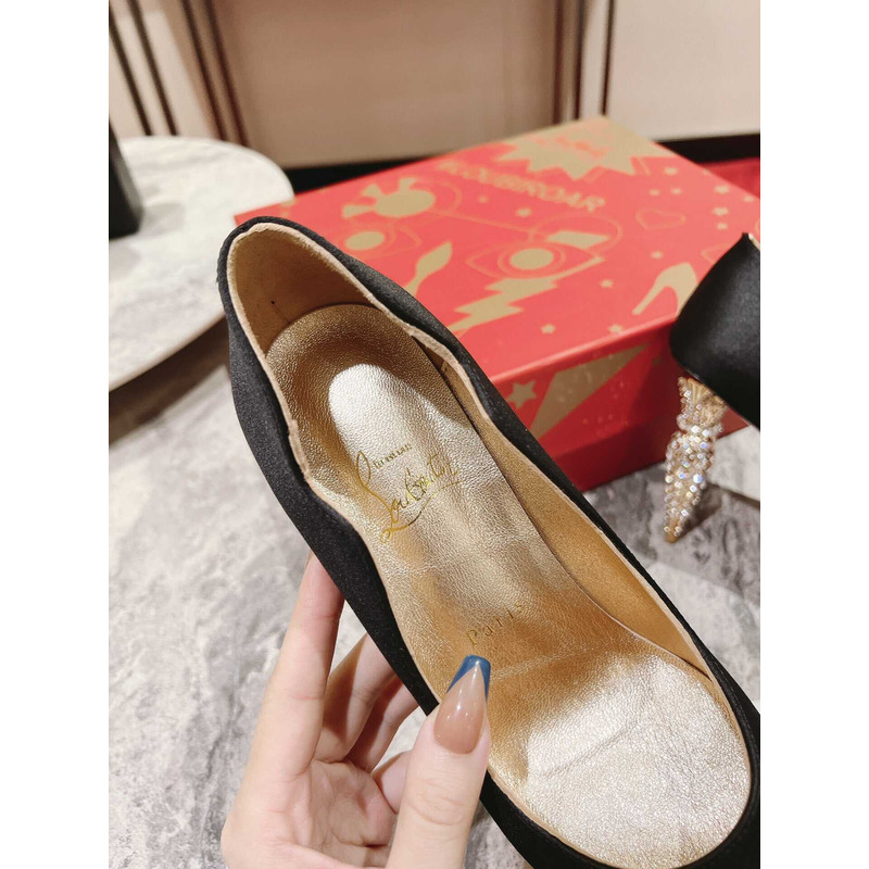 Ch**an louboutin hot chick patent leather pumps 100 black