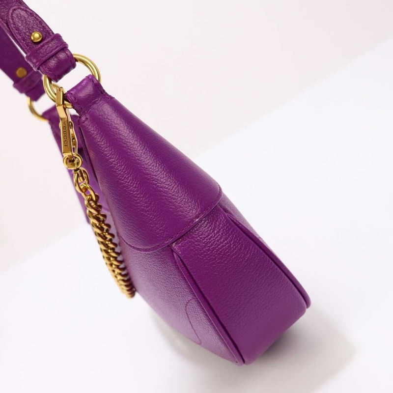 G*u*i aphrodite small crescent shoulder bag purple