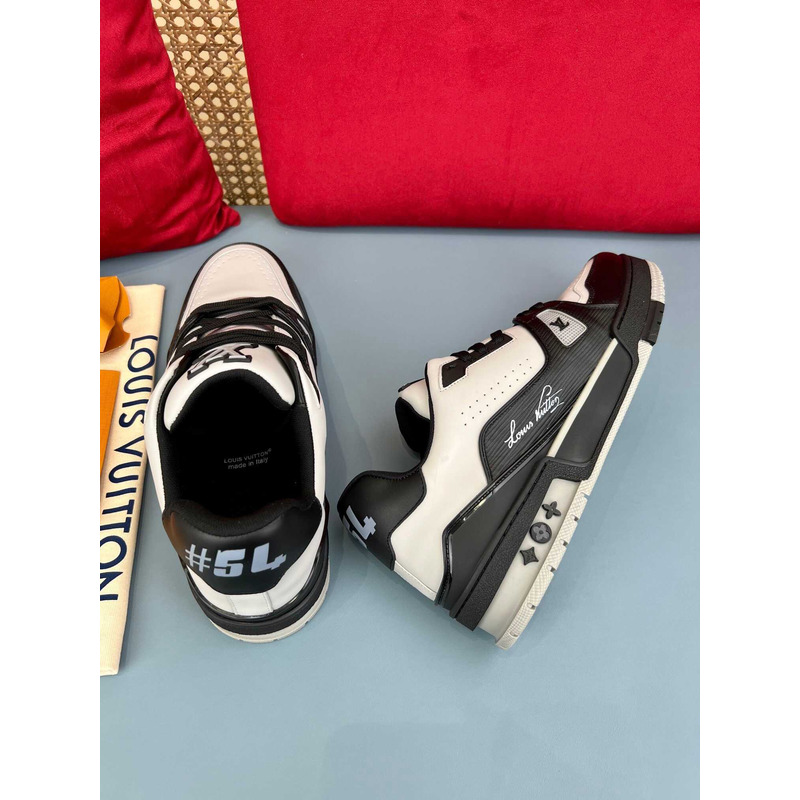 l**is V*t*n trainer sneakers  black and white