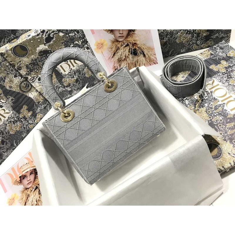 D*or lady d-lite tote bag grey