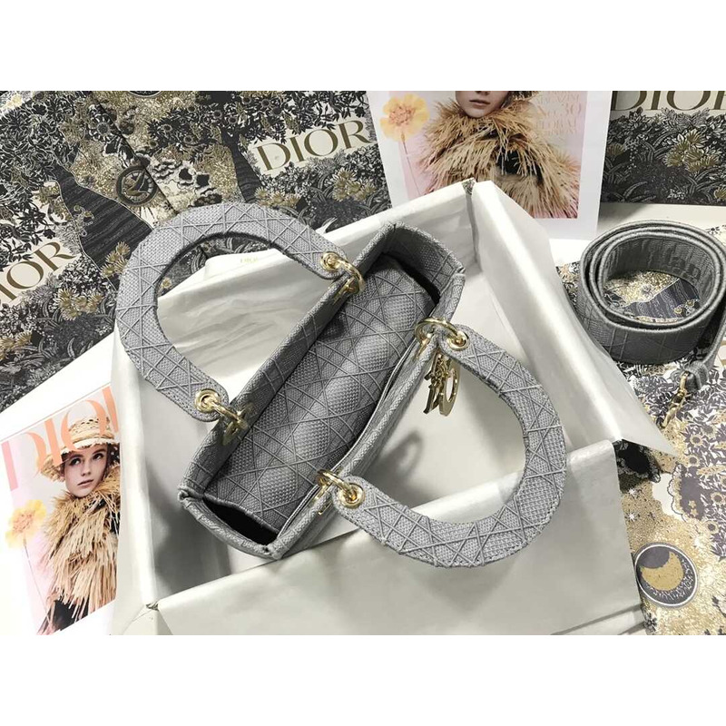 D*or lady d-lite tote bag grey