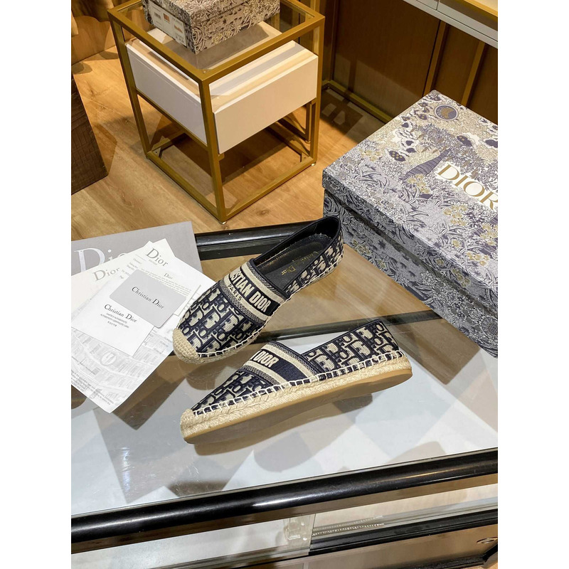 D*or oblique granville espadrille deep blue